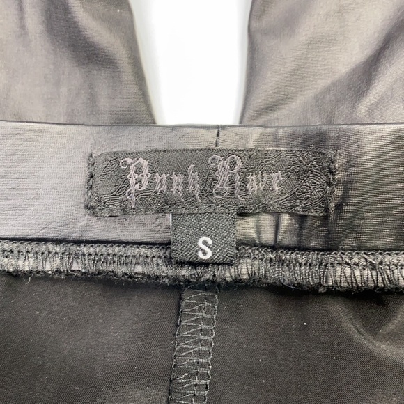 Punk Rave Goth Black Lace Up Leggings Size Small - Picture 8 of 12